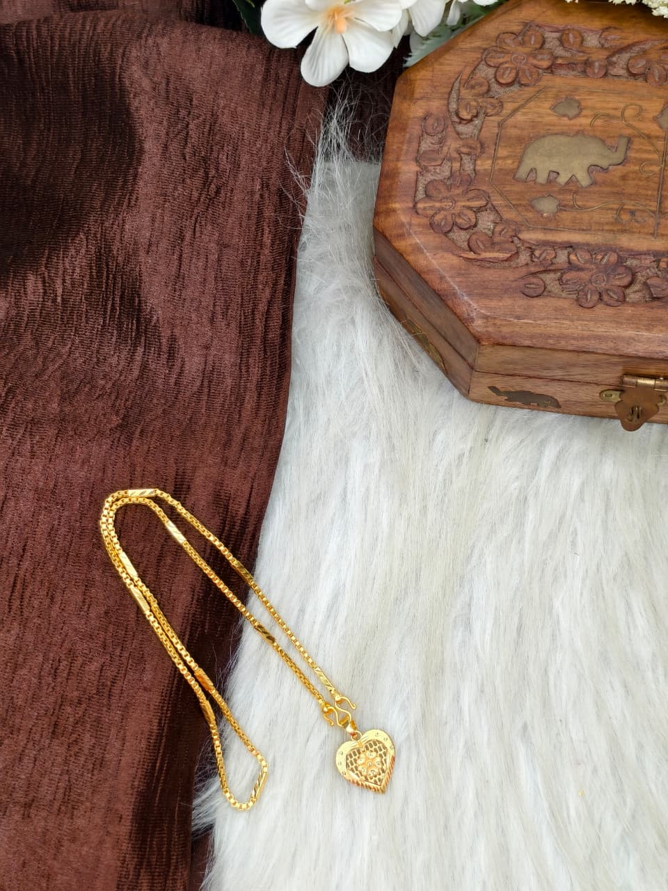 ✨ Elegant 1 Gram Gold-Plated Women’s Chain | 18 Inch Lightweight Necklace Model-8 ✨