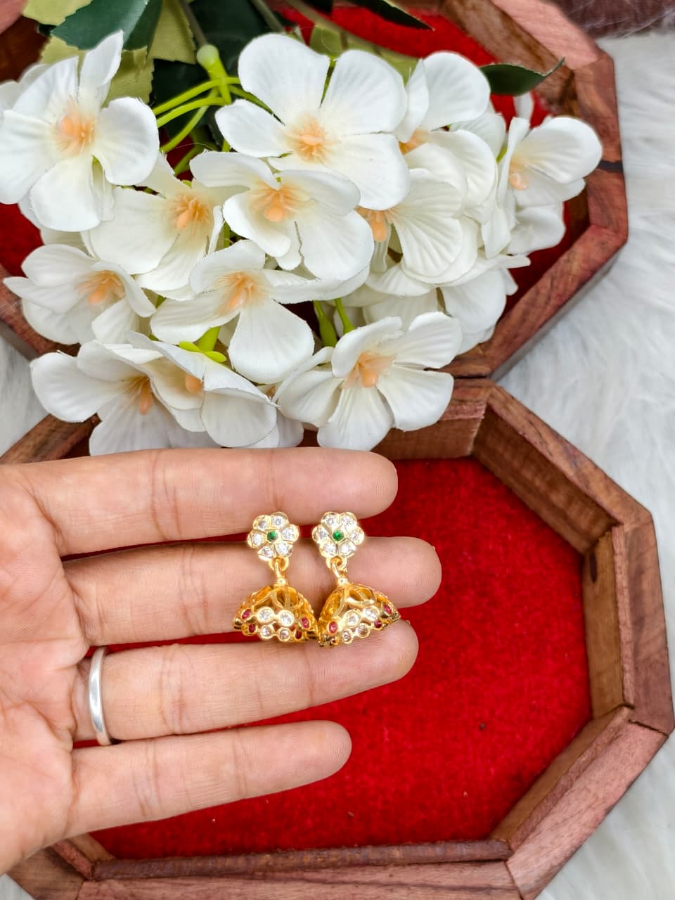 ✨ Women’s Impone Earrings – 1 Gram Gold Matte Finish ✨