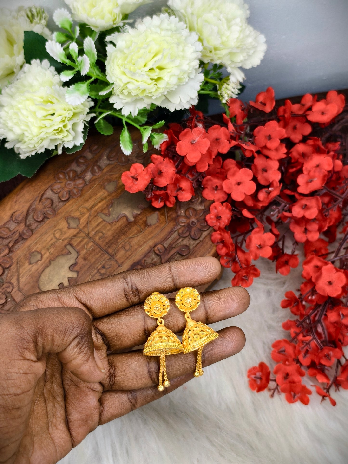 Instagram Trending (1Gram gold Plated) Jhumki Model-13