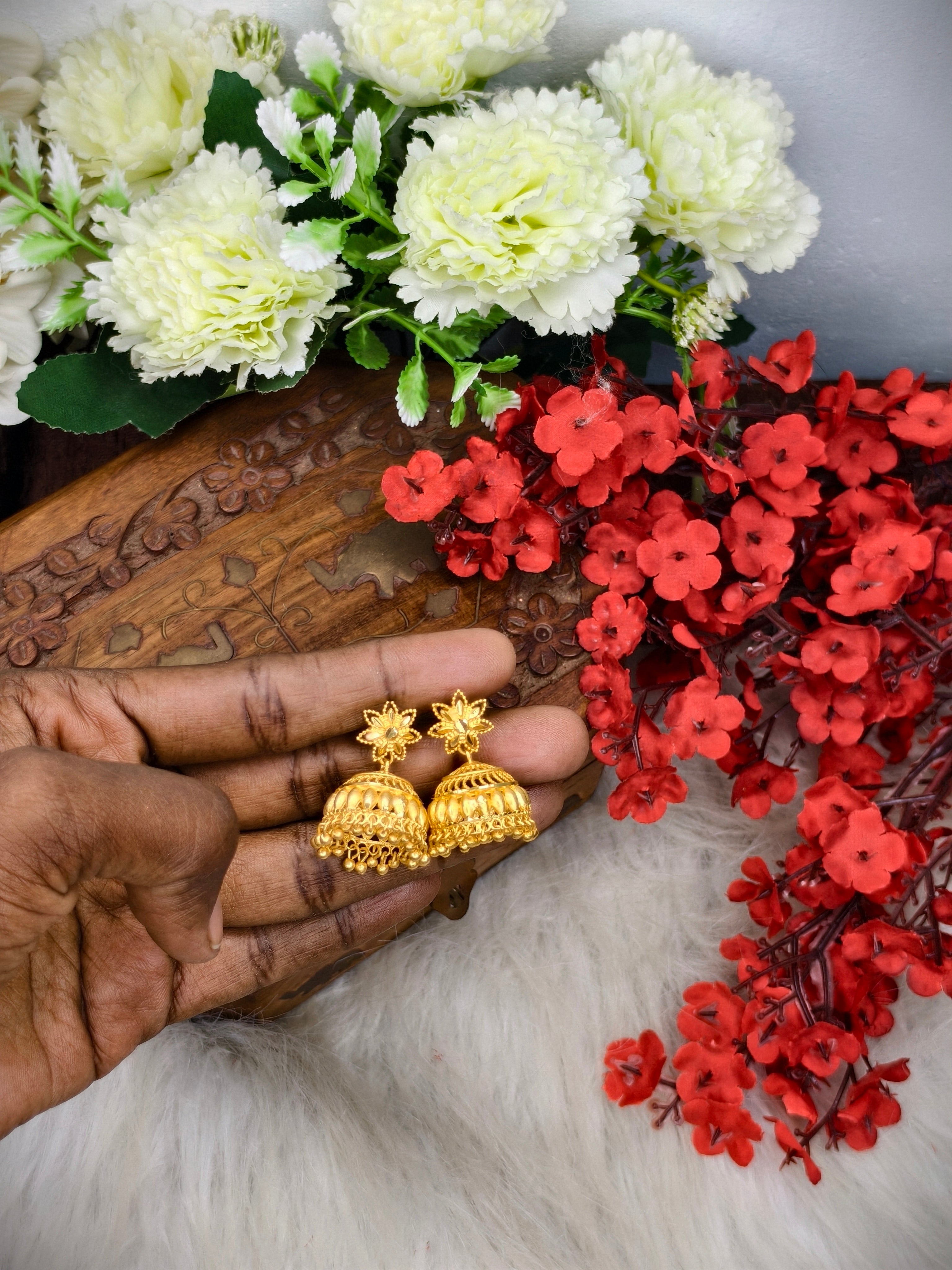Instagram Trending (1Gram gold Plated) Jhumki Model-15