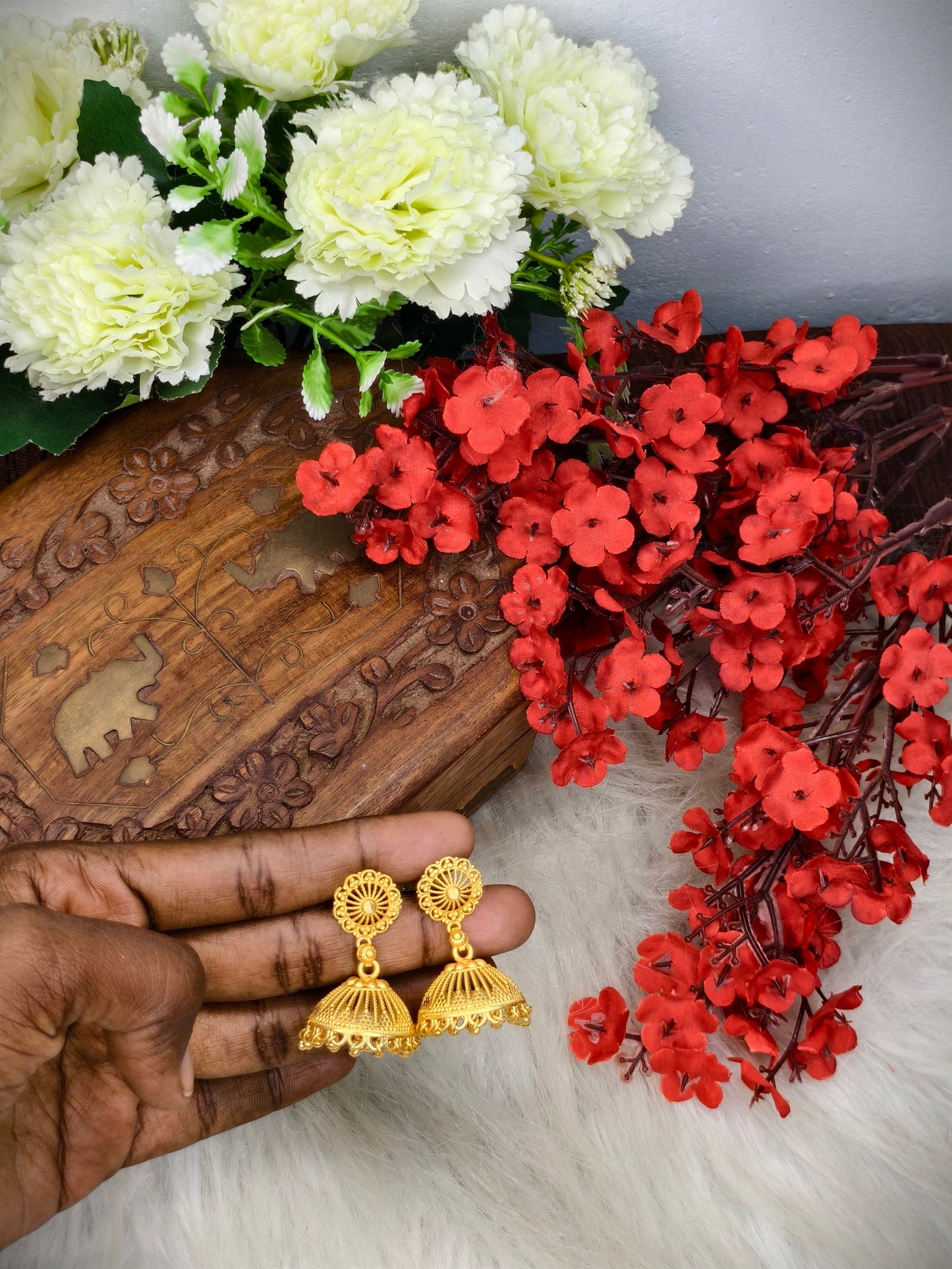 Instagram Trending (1Gram gold Plated) Jhumki Model-16