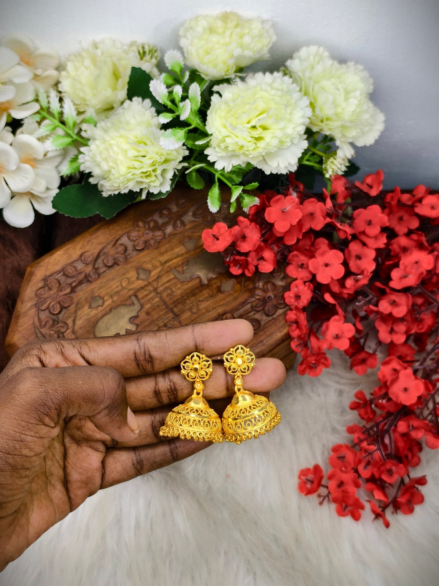 Instagram Trending (1Gram gold Plated) Jhumki Model-17