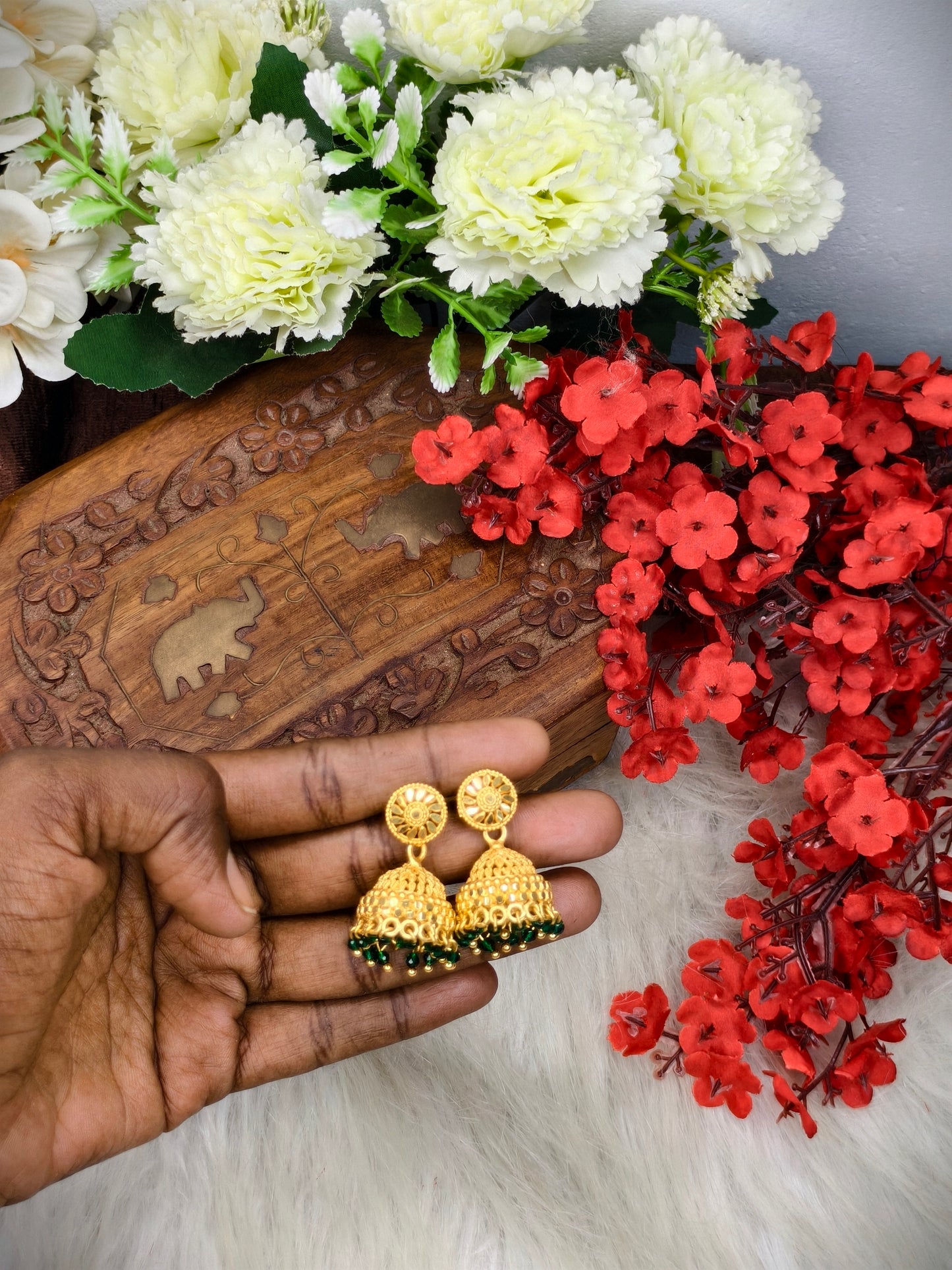 Instagram Trending (1Gram gold Plated) Jhumki Model-18