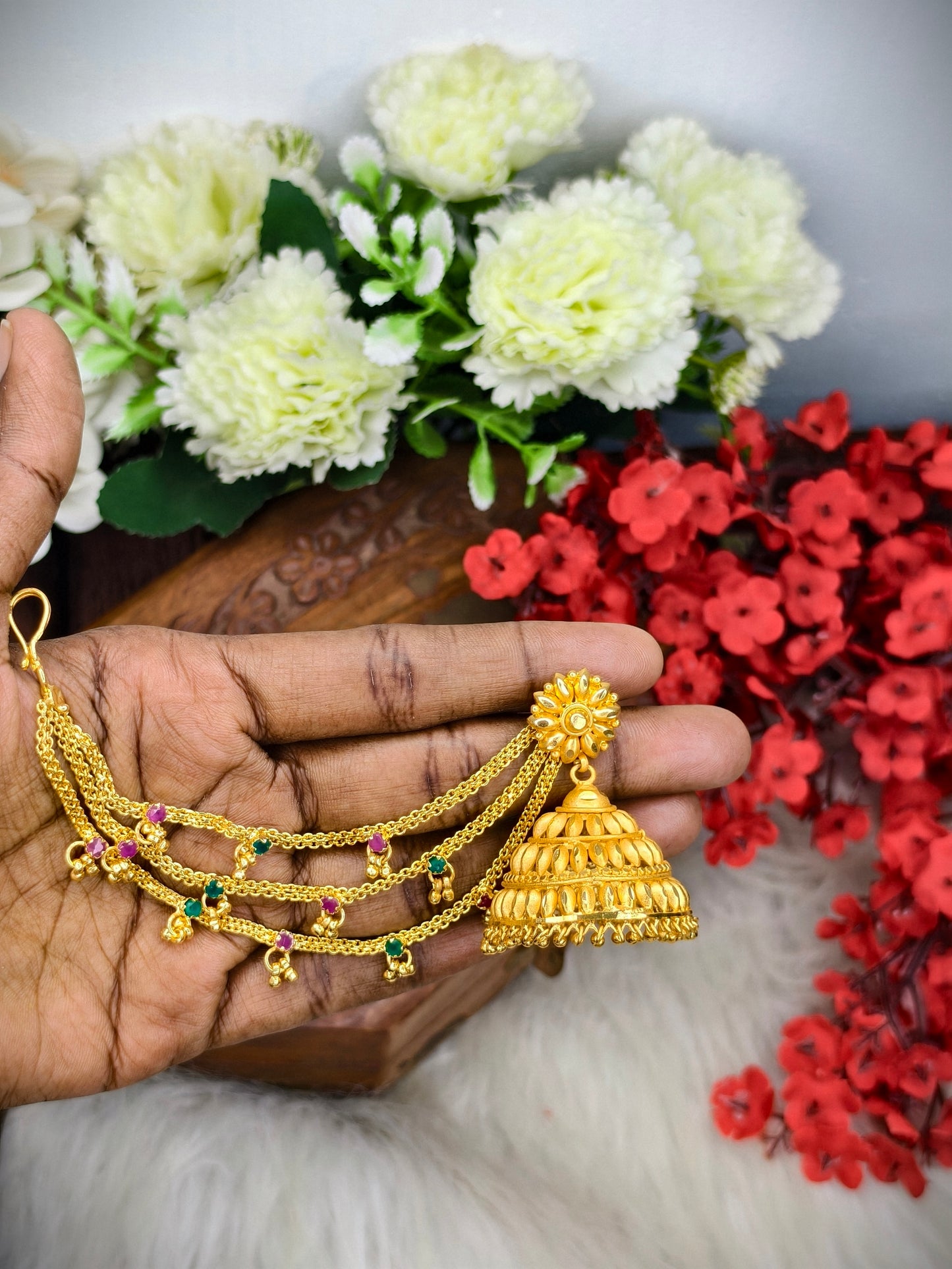 Instagram Trending (1Gram gold Plated) Big Jhumki