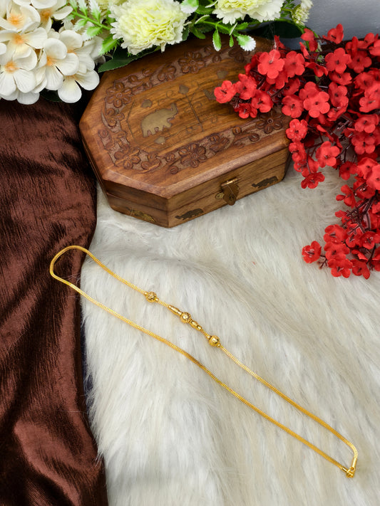 Foming Mugappu chain (1Gram Gold plated) plain Model