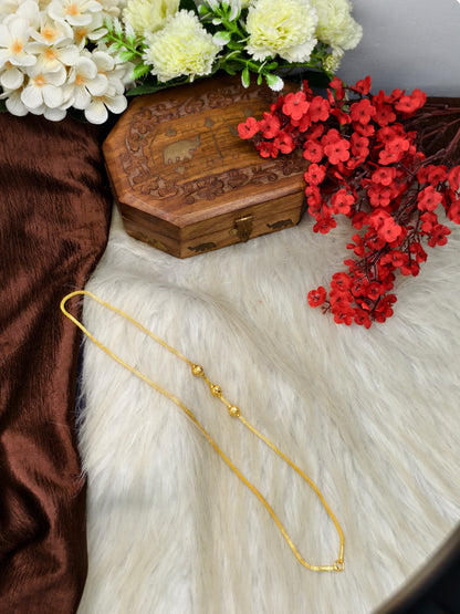 Mugappu chain (1Gram Gold plated) plain Model Real gold look