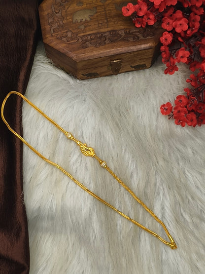 Foming Mugappu chain (1Gram Gold plated) Stone Model
