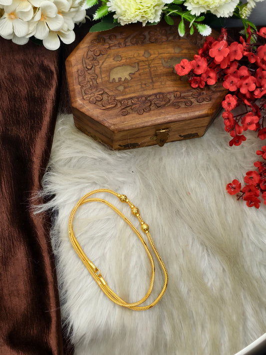 Foming Mugappu chain (1Gram Gold plated) plain Ball  Model Real gold look