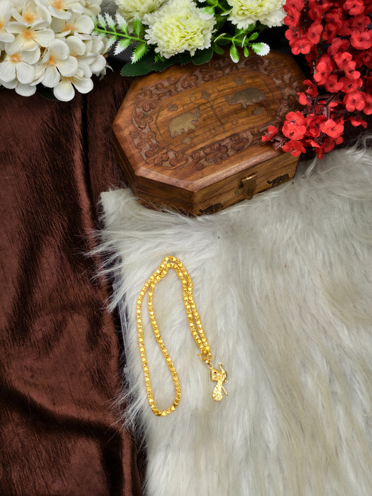 Forming matte finished (1Gram gold plated) Heart Chain With Doller