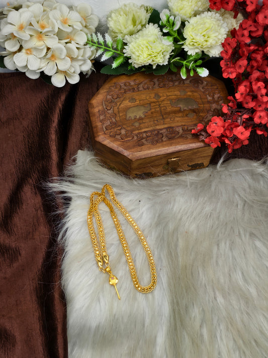 Forming matte finished (1Gram gold plated) Ring  Chain With Doller
