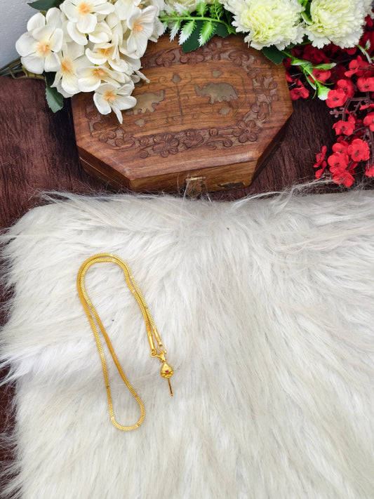 Forming matte finished (1Gram gold plated) Box Chain With Doller