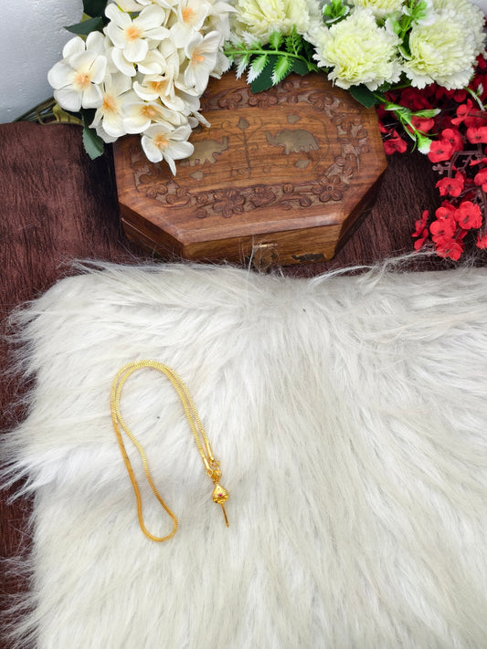 Forming matte finished (1Gram gold plated) Box Chain With Doller