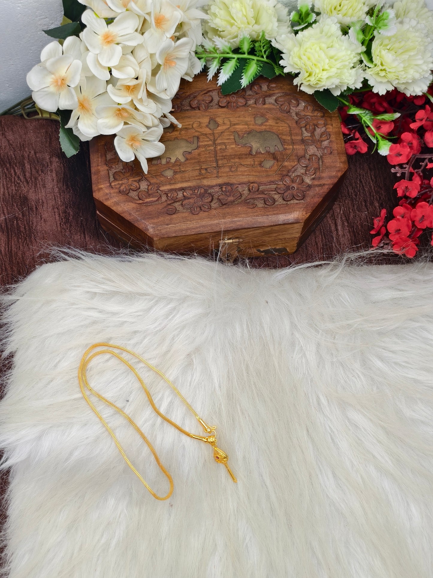 Forming matte finished (1Gram gold plated) Box Chain With Doller