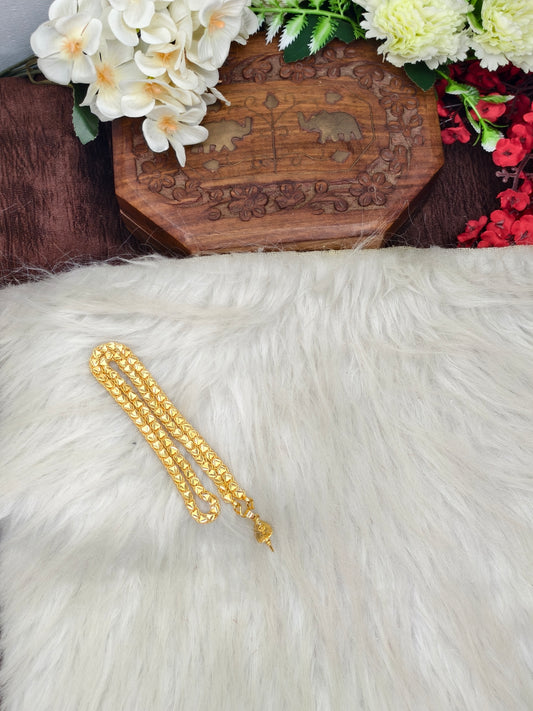 Forming matte finished (1Gram gold plated)Heart Chain With Doller