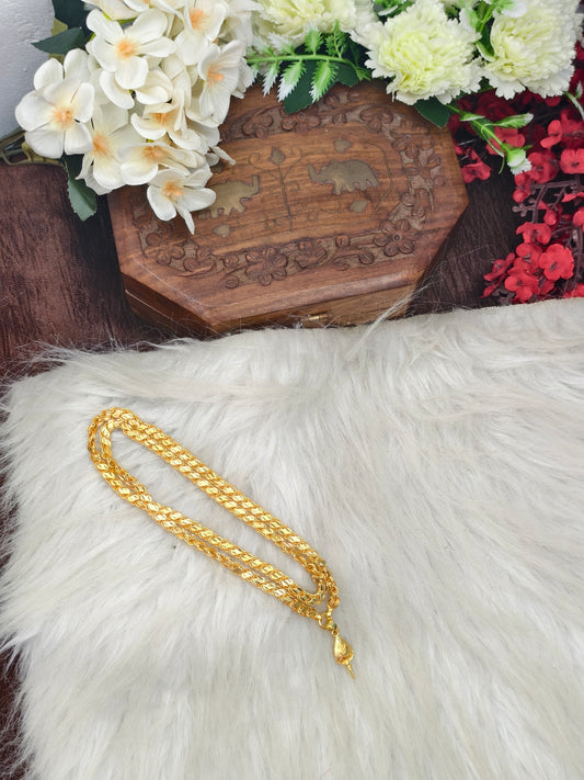 Forming matte finished (1Gram gold plated) Leaf  Chain With Doller