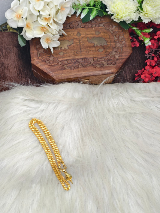 Forming matte finished (1Gram gold plated) Leaf  Chain With Doller