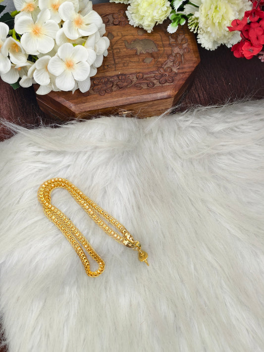 Forming matte finished (1Gram gold plated) Ring  Chain With Doller