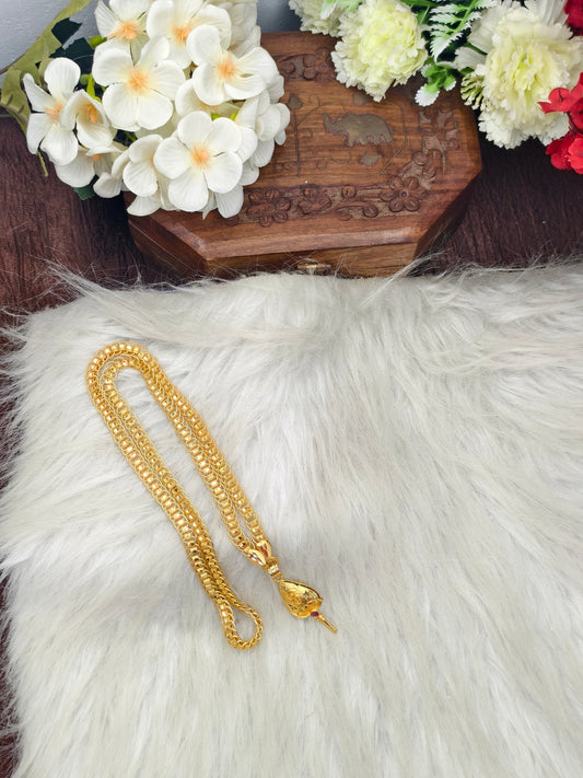 Forming matte finished (1Gram gold plated) Ring  Chain With Doller