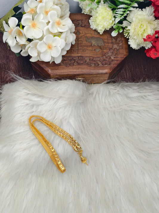 Forming matte finished (1Gram gold plated) V-Patta  Chain With Doller