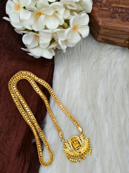 ✨ Stone Dollar Matte Finish Chain – Gold Plated Jewellery for Women✨
