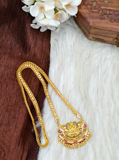 ✨ Stone Dollar Matte Finish Chain – Gold Plated Jewellery for Women✨