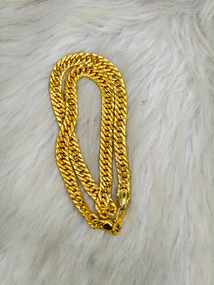 Men’s Elite Gold-Plated Chain – Modern Heavy-Style Design