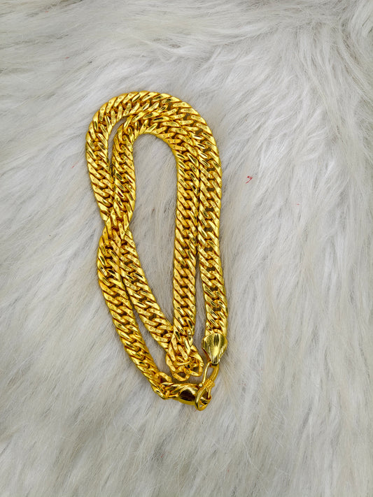 Men’s Elite Gold-Plated Chain – Modern Heavy-Style Design