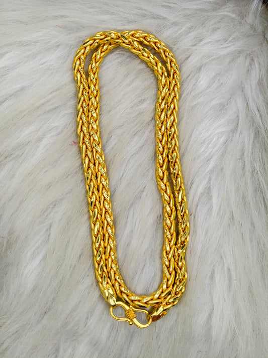 Royal Men’s Gold Chain – Luxury Finish & Unique Pattern