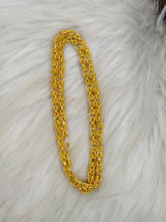 Men’s Elite Gold-Plated Chain – Modern Heavy-Style Design