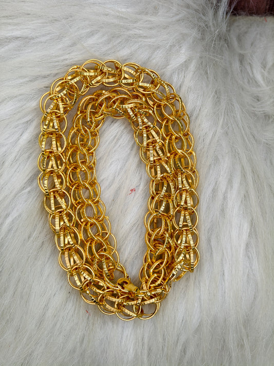 Men’s Elite Gold-Plated Chain – Modern Heavy-Style Design