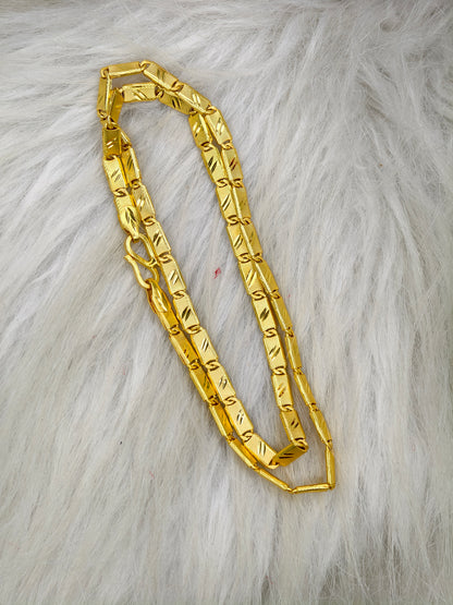 Men’s Elite Gold-Plated Chain – Modern Heavy-Style Design