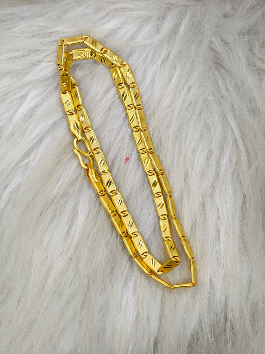 Men’s Elite Gold-Plated Chain – Modern Heavy-Style Design