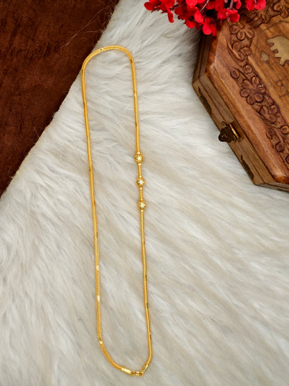 Micro gold plated Mugappu chain (1Gram Gold plated) Plain Model