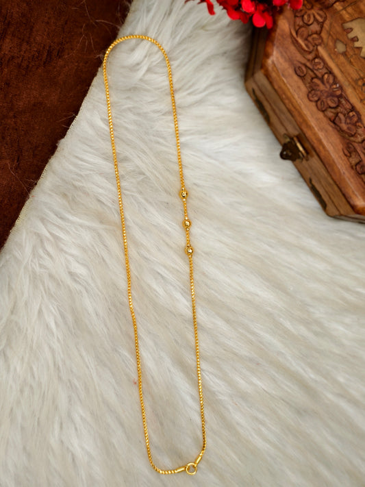Micro gold plated Mugappu chain (1Gram Gold plated) Plain Model