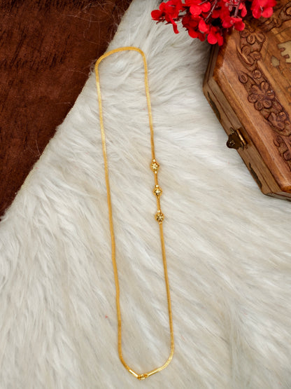 Micro gold plated Mugappu chain (1Gram Gold plated) Plain Model