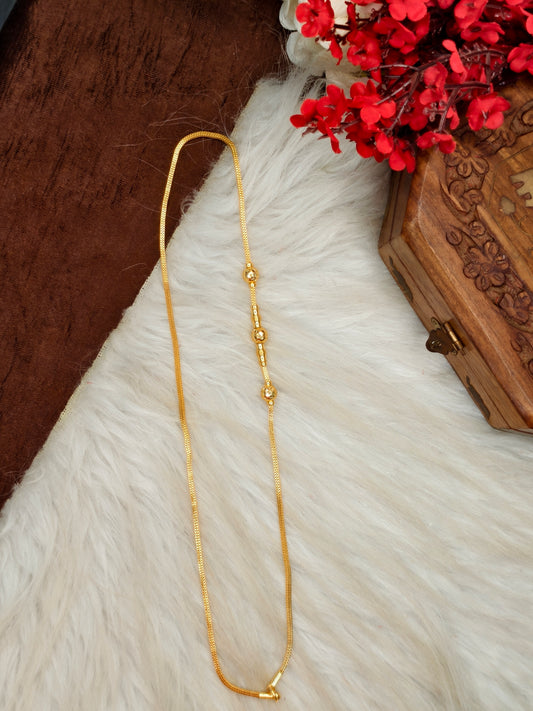 Micro gold plated Mugappu chain (1Gram Gold plated) Plain Model