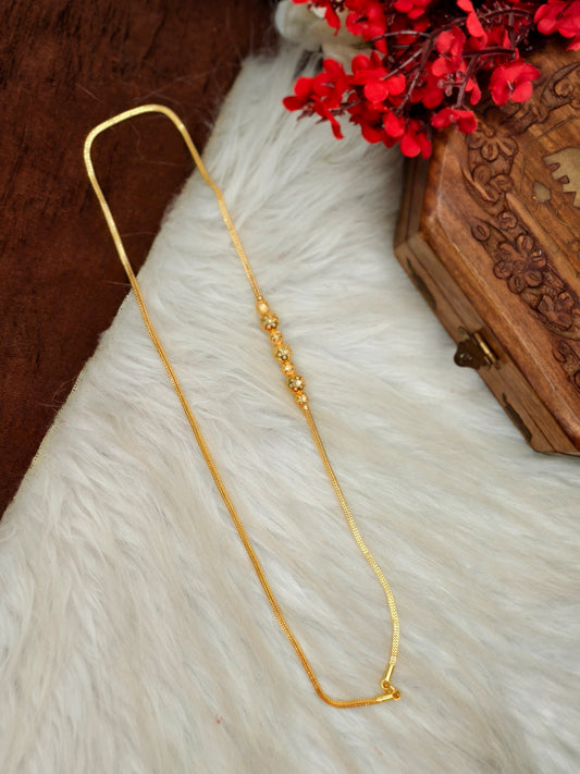Micro gold plated Mugappu chain (1Gram Gold plated) Plain Model
