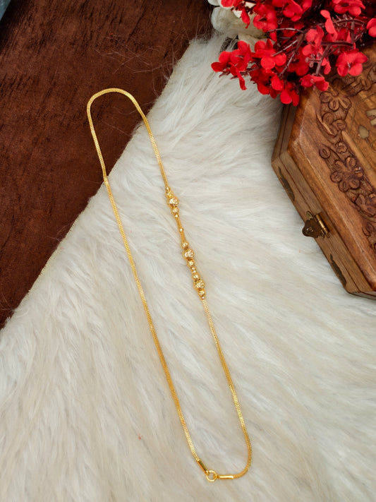 Micro gold plated Mugappu chain (1Gram Gold plated) Plain Model