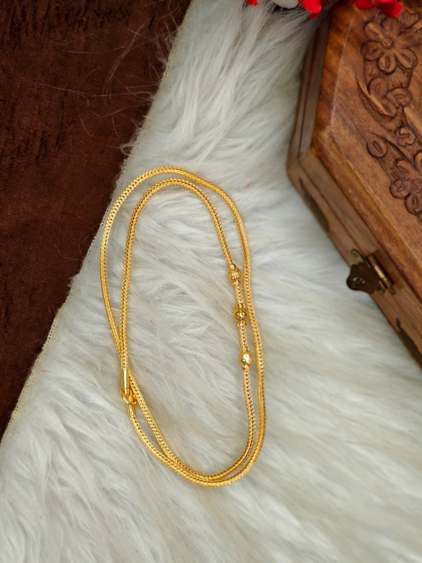 Mugappu chain (1Gram Gold plated) Plain Model