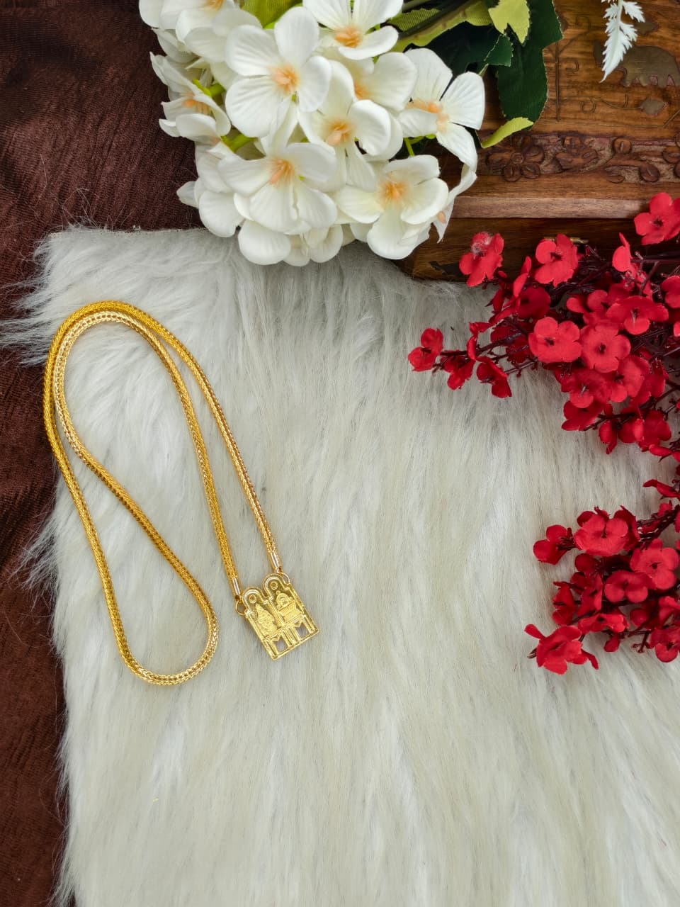 South Indian Traditional Impone Thali Mangalsutra – Gold Plated Sacred Wedding Kodi Chain