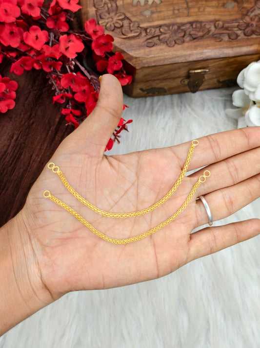 Women Mattal – 1 Gram Gold Plated Traditional Ear Chain