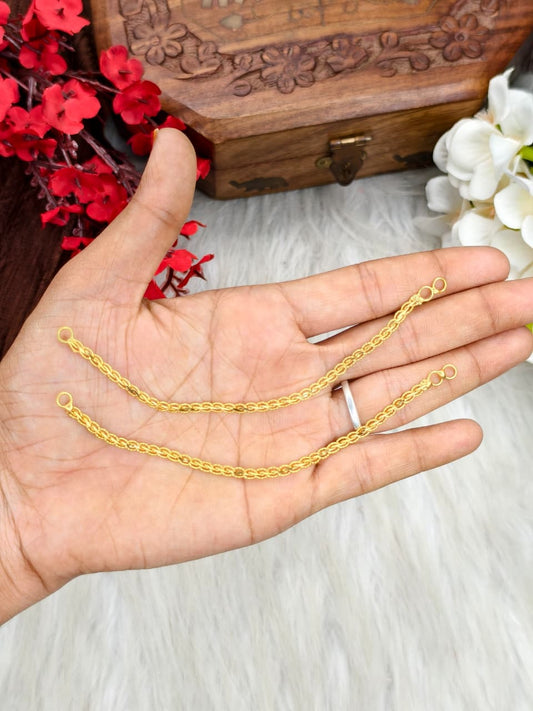 Women Mattal – 1 Gram Gold Plated Traditional Ear Chain
