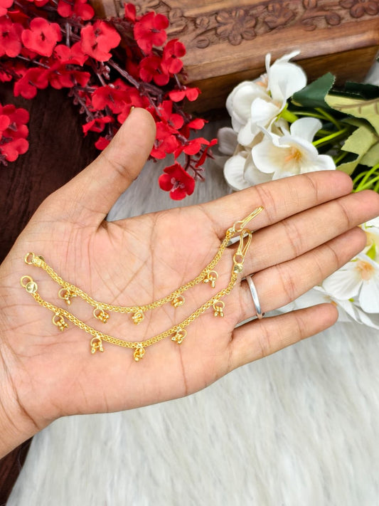 Women Mattal – 1 Gram Gold Plated Traditional Ear Chain1