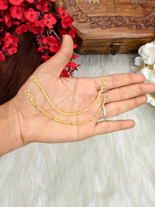 Women Mattal – 1 Gram Gold Plated Traditional Ear Chain