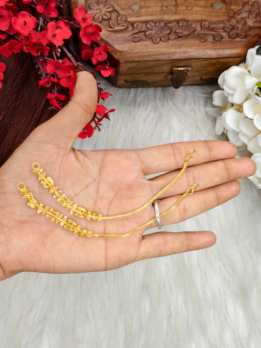 Women Mattal – 1 Gram Gold Plated Traditional Ear Chain