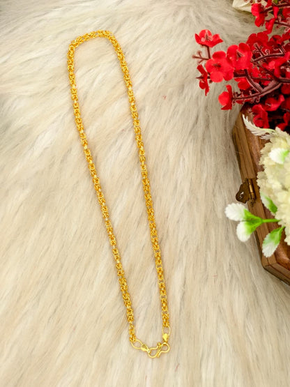 Men’s Elite Gold-Plated Chain – Modern Heavy-Style Design
