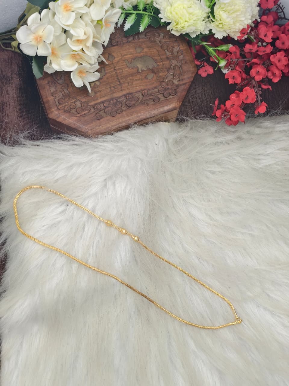 Mugappu chain (1Gram Gold plated) Plain Model