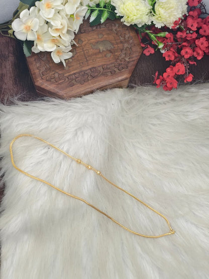 Mugappu chain (1Gram Gold plated) Plain Model