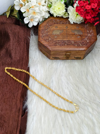 Men’s Elite Gold-Plated Chain – Modern Heavy-Style Design