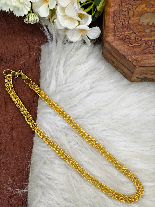 Men’s Elite Gold-Plated Chain – Modern Heavy-Style Design